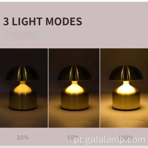 Elegante candeeiro de mesa LED recarregável